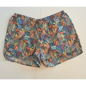 Patagonia Baggies Mens Swim Trunks Abstract Elastic Waist Multicolor Size L